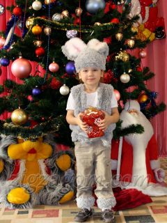 Новогодний костюм Зайчика для мальчика